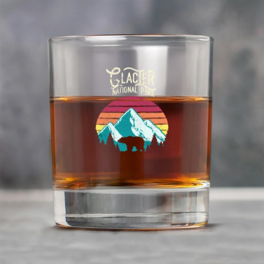 Discover Vintage Glacier National Park Mountain Bear Sweat Rock Glasses