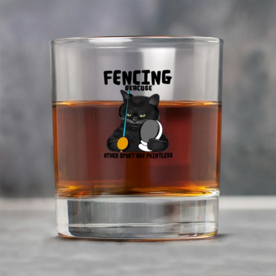 Discover BLACK CAT FENCING BEACUSE OTHER SPORT ARE POINTLES Rock Glasses