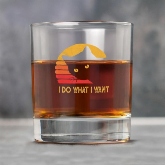 Discover Retro I do what I want with my cat funny gift Rock Glasses