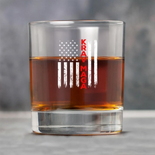 Discover Krav Maga Self Defense USA American Flag Fighter Rock Glasses