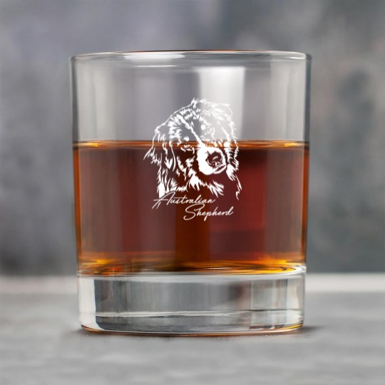 Discover Australian Shepherd Aussie dog portrait - Australian Shepherd Lover - Rock Glasses