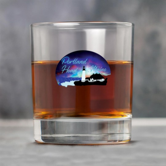 Discover Portland Head Lighthouse, Maine, Souvenir, Gift, Rock Glasses