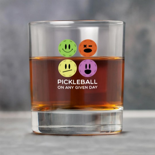Discover Gift for Pickleball Players Any Given Day Funny Rock Glasses