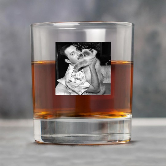 Discover Freddie Mercury and his cat photo Rock Glasses, Freddie Mercury Rock Glasses