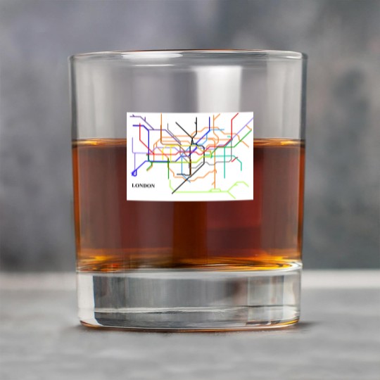 Discover London Metro Map Rock Glasses