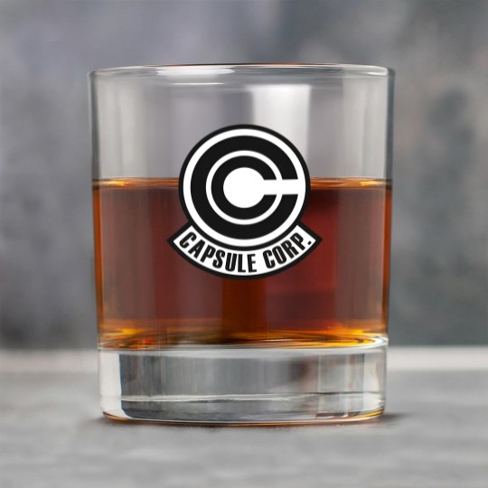 Discover Capsule corp original logo Rock Glasses