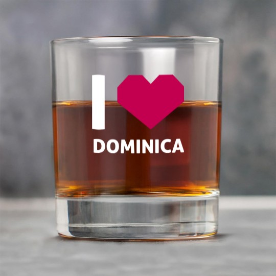 Discover I Love Dominica Rock Glasses