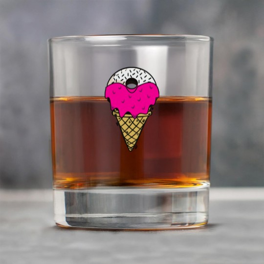Discover Donut Ice Cream Melting donut ice cream Rock Glasses