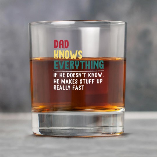 Discover Dad know Everything Fathers day gift for Funny Dad Grandpa Rock Glasses