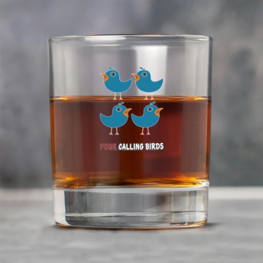 Discover Four Calling Birds Song 12 Days Christmas Rock Glasses