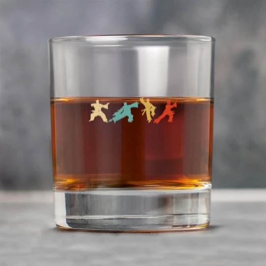 Discover Retro Thai Chi Silhouette Medication Gift Idea Rock Glasses