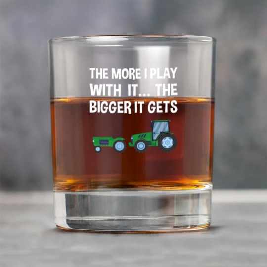Discover The More I Play with it the bigger it gets Tractor Rock Glasses