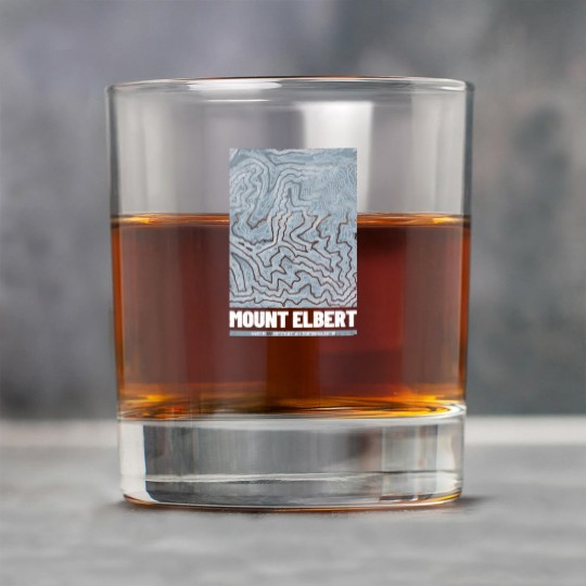 Discover Mount Elbert | Topographic Map (Grunge) Rock Glasses