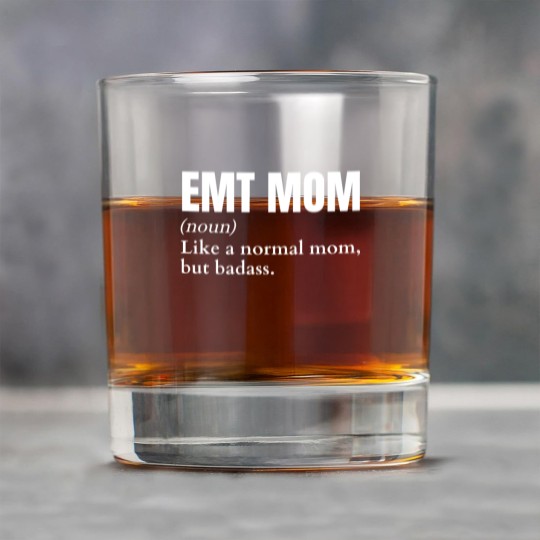 Discover Funny Badass EMT Mom Definition Rock Glasses
