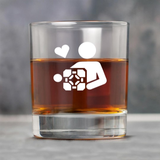 Discover Adesivo Companion Cube Portal Rock Glasses