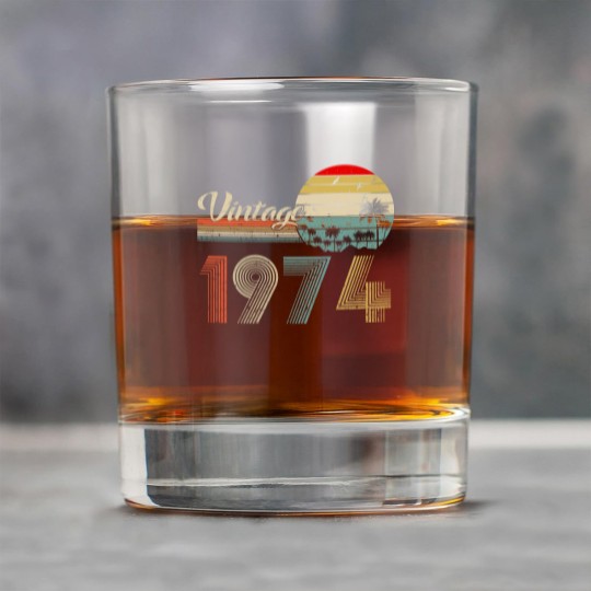 Discover Vintage 1974 Rock Glasses, 1974 Birthday Rock Glasses, 49th Birthday Rock Glasses