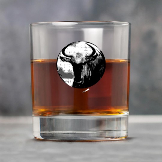 Discover Wildebeest GNU Wildlife Animal Safari Antelope Rock Glasses