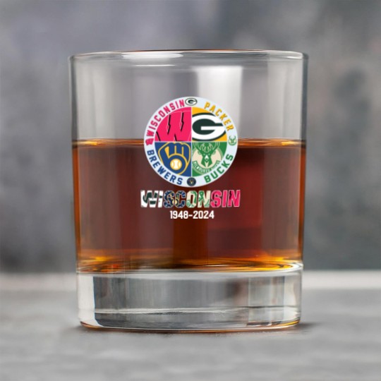 Discover Wisconsin And Packers And Brewers And Bucks Wisconsin Sport 1948 2024 Garden Flag Rock Glasses