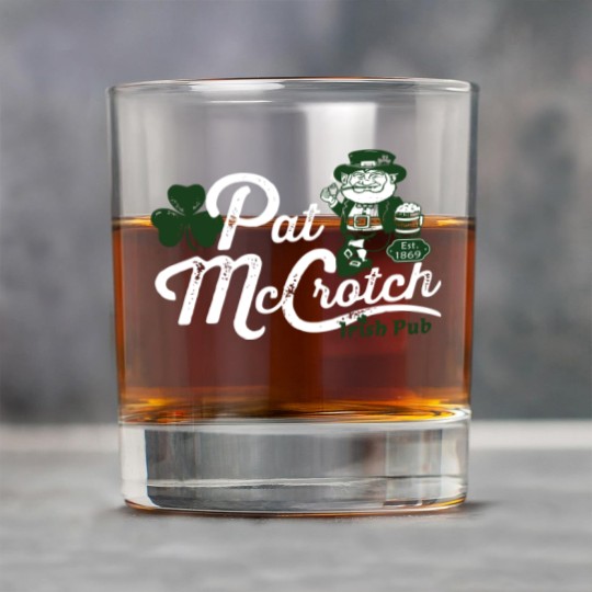 Discover Pats Mccrotch Irish Pub Leprechaun Funny St Patricks Day Rock Glasses