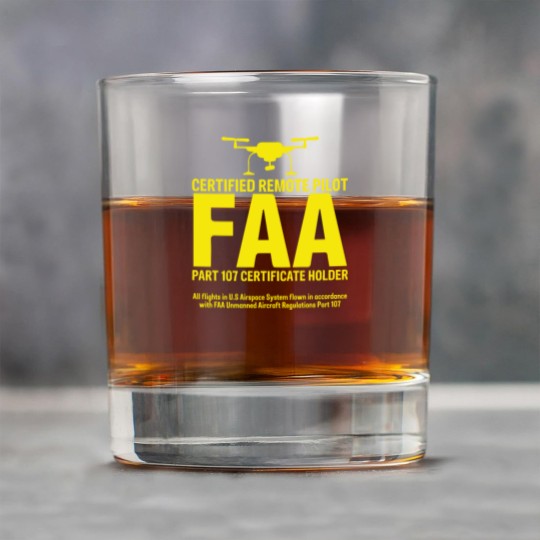 Discover FAA Certified Drone Pilot Funny Gift Rock Glasses