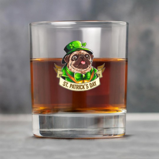 Discover St. Patrick's Day Pug Rock Glasses