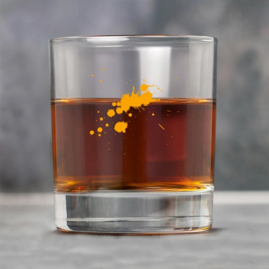 Discover orange splash Rock Glasses