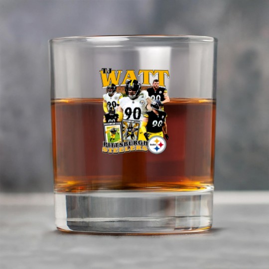 Discover Vintage 90s Graphic Style T. J. Watt Rock Glasses, Football Rock Glasses