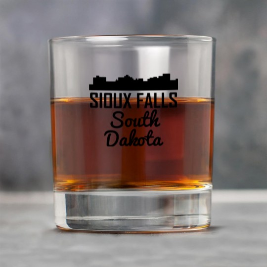 Discover Sioux Falls South Dakota Skyline Rock Glasses