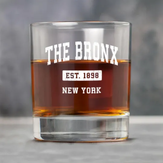Discover The Bronx New York Ny Vintage Established Sports Design  Gift Rock Glasses