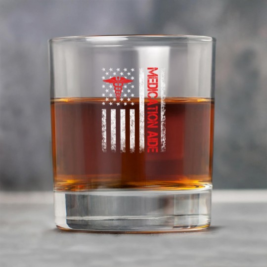 Discover medication aide american flag med aide medication aides Rock Glasses