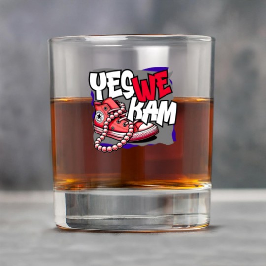 Discover Kamala Harris , Yes We Kam, red white and blue, Rock Glasses