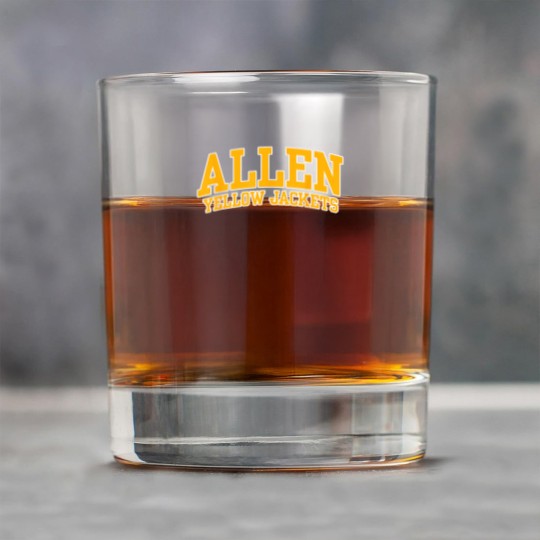Discover Allen University Yellow Jackets 01 Rock Glasses