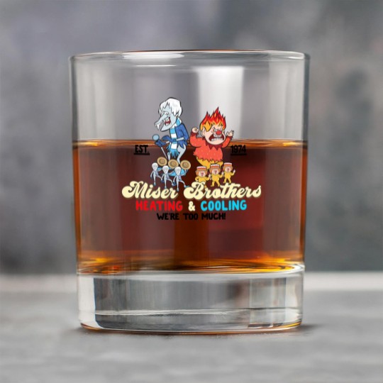 Discover Vintage Heat and Snow Misers 2023 Ugly Christmas Rock Glasses