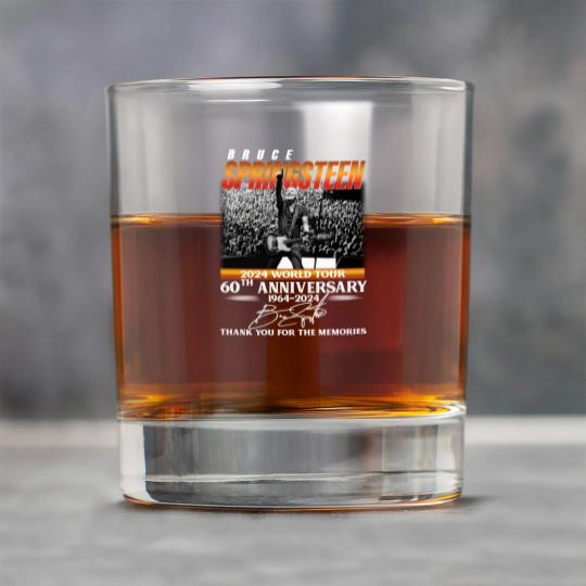 Discover Bruce Springsteen 2024 Tour Rock Glasses, Bruce Springsteen 60th Anniversary Rock Glasses