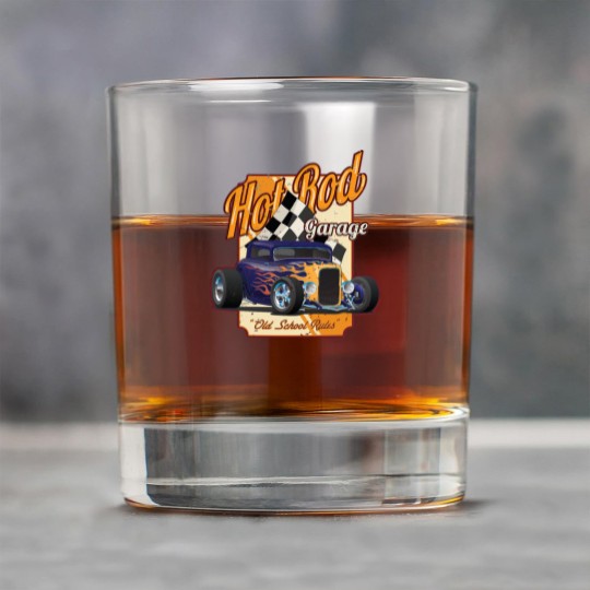 Discover Hot Rod Garage Old School Rules Rock Glasses
