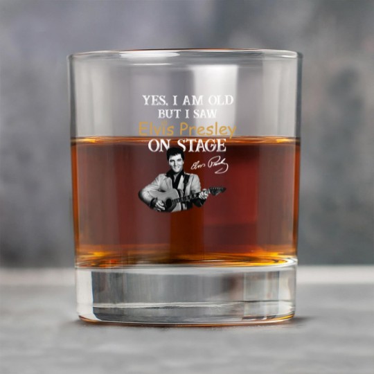 Discover Elvis Presley Rock Glasses, Yes I Am Old But I Saw Elvis Presley On Stage Rock Glasses, King Of Music Rock Glasses