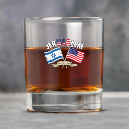 Discover Jerusalem Israel Usa American Flag Rock Glasses
