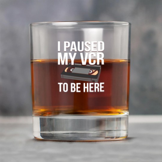 Discover I Paused my VCR to be Here funny VCR Day Pun Rock Glasses