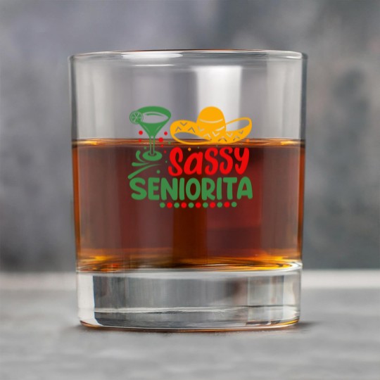 Discover Sassy Seniorita Sombrera Cinco De Mayo Margarita L Rock Glasses
