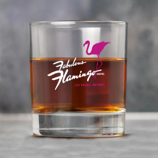 Discover flamingo hotel casino las vegas retro vintage t Rock Glasses