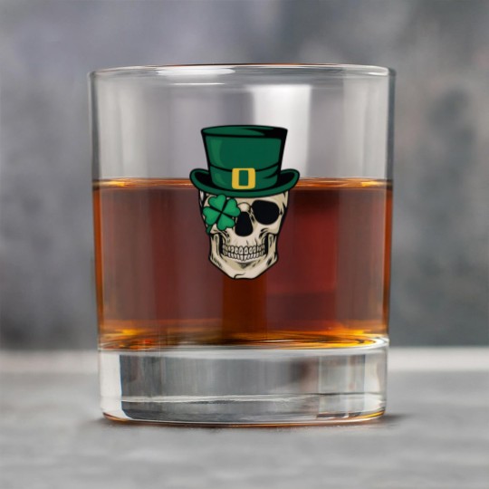 Discover Skull St Patrick's Day Rock Glasses, Horror St Patrick's Day Rock Glasses, Lucky Irish Rock Glasses, Shamrock Rock Glasses