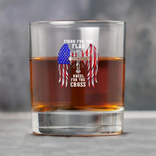 Discover Stand For The Flag Kneel For The Cross Rock Glasses