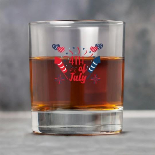 Discover 4th of July Fireworks Red White Blue Patriotic Rock Glasses