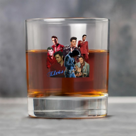 Discover Inspired Elvis Presley Graphic Signature T- Rock Glasses Gift For Fan