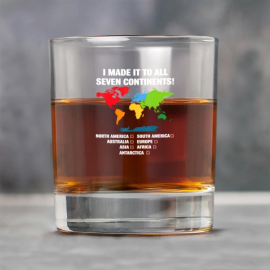 Discover world traveler seven continents 7 continents club white Rock Glasses