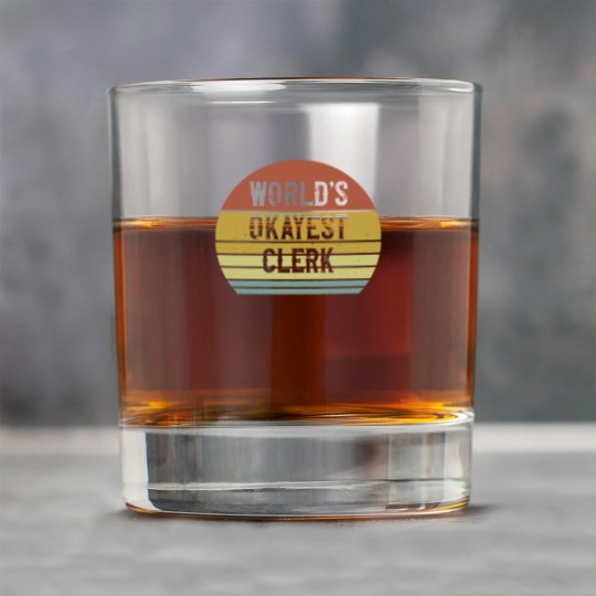 Discover Clerk World's Okayest Clerk Rock Glasses