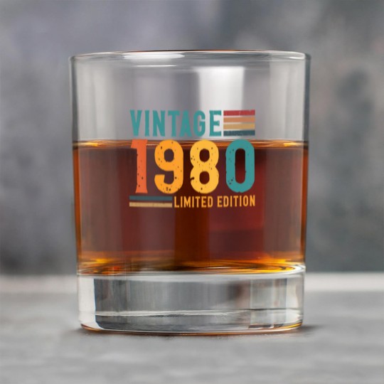 Discover Vintage 1980  42 Years Old Birthday Rock Glasses