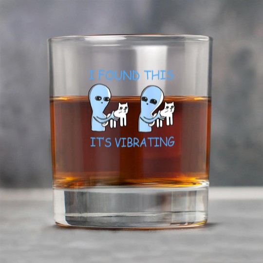 Discover i found this it's vibrating funny aliens cats Rock Glasses