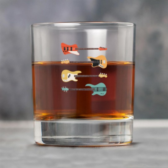 Discover Vintage Bass Guitar - Bassist Rock Music Band Gift Rock Glasses