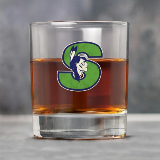 Discover Springfield Indians Retro Defunct Ice Hockey (1) Rock Glasses